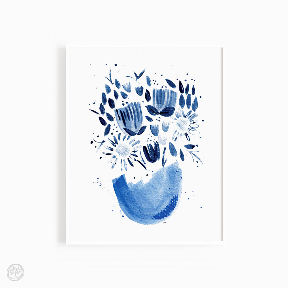 Blue Flowers 2 Print